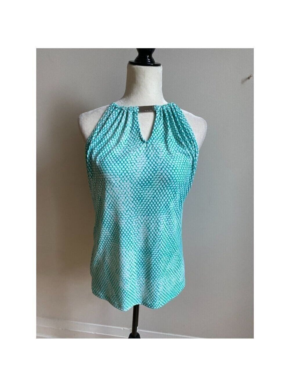 Michael Kors women green halter top sz small
